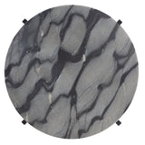 Safavieh Ellicott Round Accent Table Multi Grey Black Marble / Black  ACC4604A