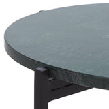 Safavieh Evrynne Round Accent Table Green Marble / Black  ACC4608A