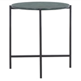 Safavieh Evrynne Round Accent Table Green Marble / Black  ACC4608A