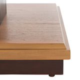 Safavieh Suette 2 Shelf Accent Table Natural / Walnut Mahogany Wood, Mahogany Veneer, Mindi Veneer, Albasia Veneer, Mdf ACC5001A