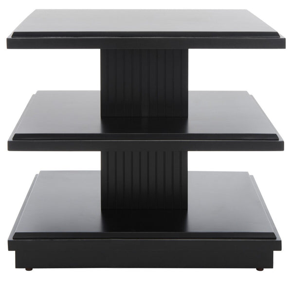 Safavieh Suette 2 Shelf Accent Table Black Mahogany Wood, Mdf ACC5001B