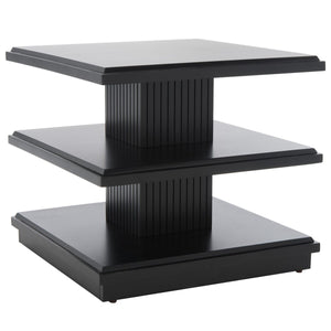 Safavieh Suette 2 Shelf Accent Table Black Mahogany Wood, Mdf ACC5001B