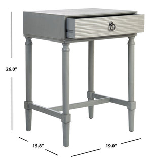 Mabel 1Drw Accent Table Distressed Grey Wood ACC5721B