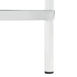 Noelia 3 Tier Accent Table Chrome/ Clear Tempered Glass/Mirror Base Metal ACC6203D