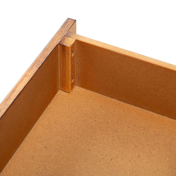 Eris 1 Drawer 1 Shelf Accent Table Brown / Black / Gold Wood ACC6604A