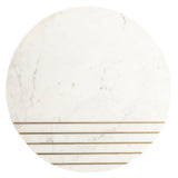 Safavieh Valerie Marble Accent Table White Brass ACC7202A 889048580947