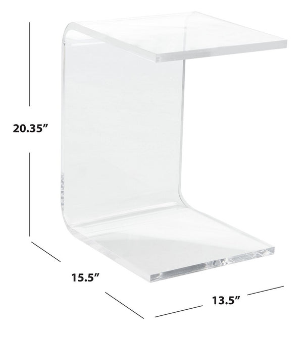 Upton Acrylic Side Table  Clear Acrylic ACC8001A