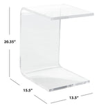 Upton Acrylic Side Table  Clear Acrylic ACC8001A