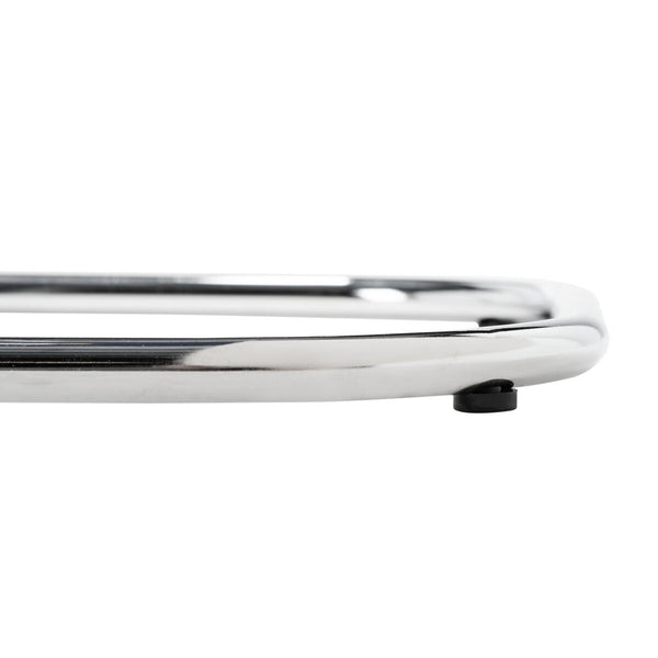 Stafford Side Table Blue Wood Top / Chrome Iron Body  Wood/Metal ACC8005C