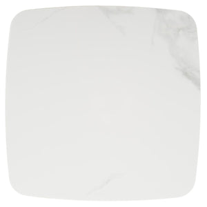 Safavieh Karina Square End Table White Ceramic Faux Marble / Walnut ACC8102A