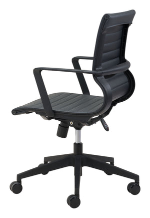 Zuo Modern Stacy 100% Polyurethane, Steel, Nylon Modern Commercial Grade Office Chair Black 100% Polyurethane, Steel, Nylon