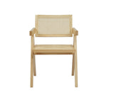 VIG Furniture Modrest Aurora Modern Light Rattan and Natural Ash Folding Dining Arm Chair VGCS-ACH-21026 VGCS-ACH-21026