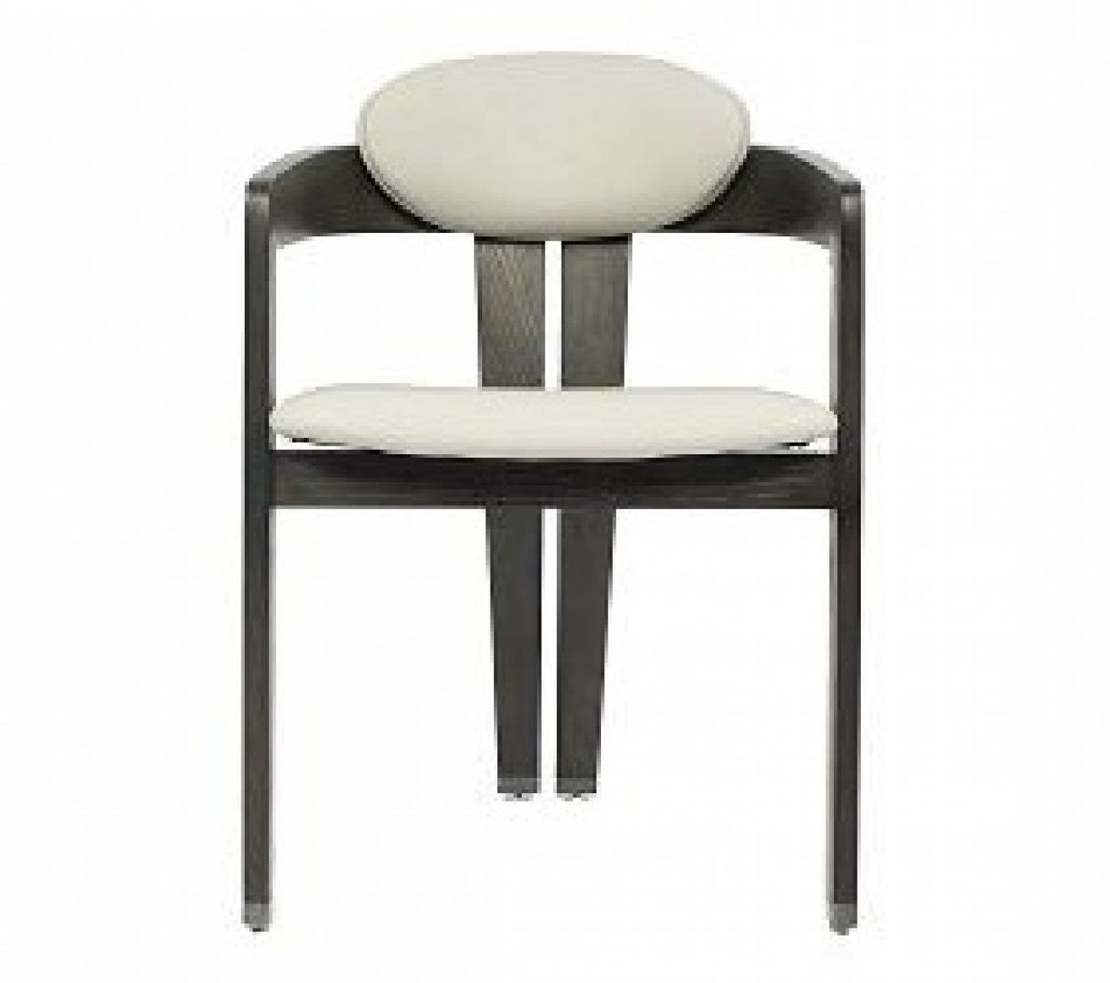 VIG Furniture Modrest Thorne Beige and Wenge  Arm Dining Chair VGCS-ACH-21087 VGCS-ACH-21087