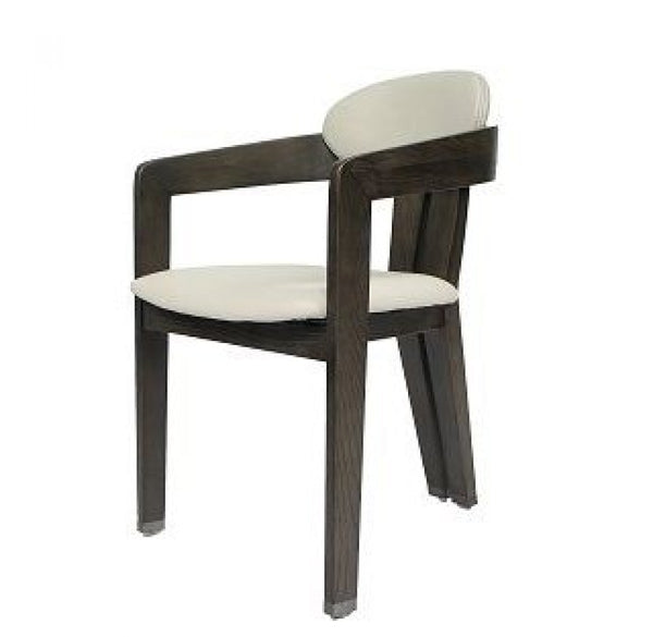 VIG Furniture Modrest Thorne Beige and Wenge  Arm Dining Chair VGCS-ACH-21087 VGCS-ACH-21087