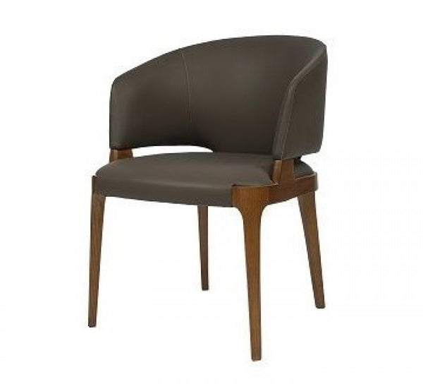 VIG Furniture Modrest Baskin Brown and Walnut Arm Dining Chair VGCS-ACH-21093 VGCS-ACH-21093