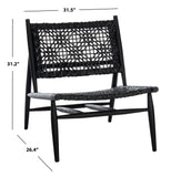 Safavieh Bandelier Accent Chair in Black and Black ACH1000B 889048739192