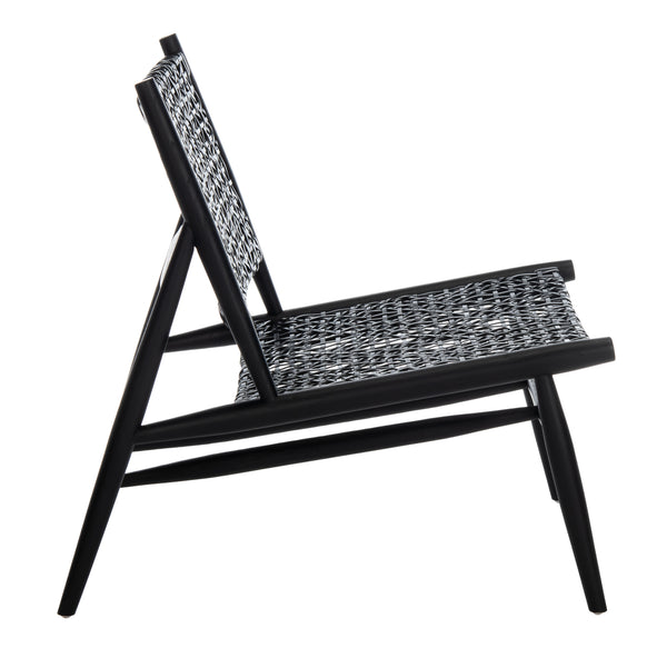 Safavieh Bandelier Accent Chair in Black and Black ACH1000B 889048739192