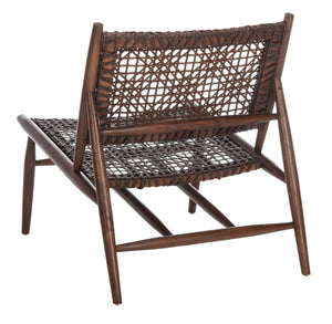 Safavieh Bandelier Accent Chair in Brown and Brown ACH1000C 889048739208