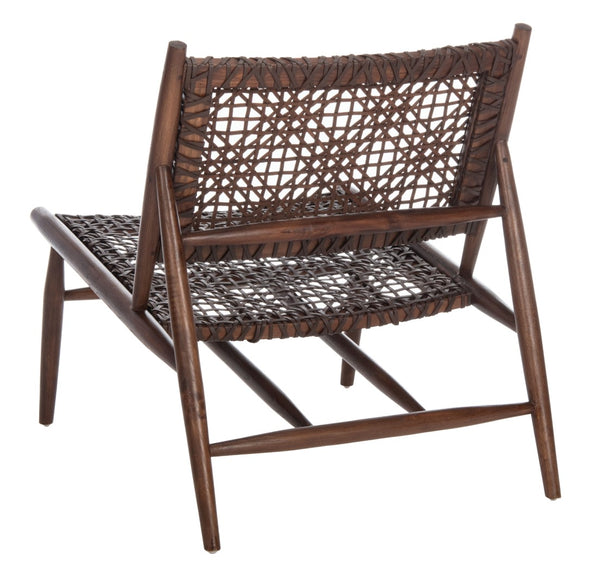 Safavieh Bandelier Accent Chair in Brown and Brown ACH1000C 889048739208
