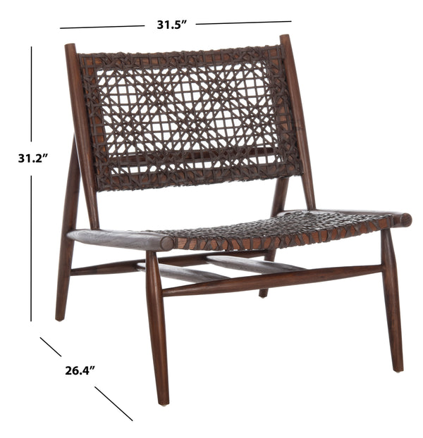 Safavieh Bandelier Accent Chair in Brown and Brown ACH1000C 889048739208