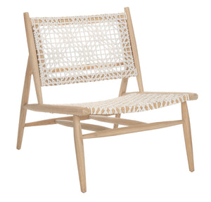 Safavieh Bandelier Accent Chair in Light Natural and White ACH1000D 889048739215