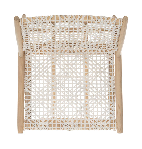 Safavieh Bandelier Accent Chair in Light Natural and White ACH1000D 889048739215