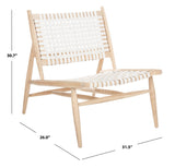 Safavieh Soleil Accent Chair in White and Natural ACH1001A 889048711136