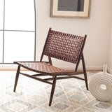 Safavieh Soleil Accent Chair in Cognac and Brown ACH1001B 889048711143
