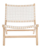 Luna Leather Woven Accent Chair