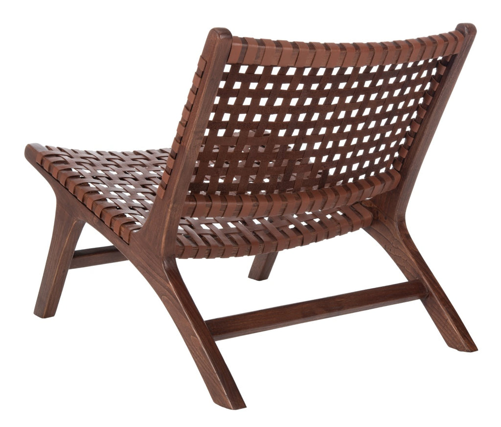 Safavieh Luna Accent Chair in Cognac and Brown ACH1002B 889048745681