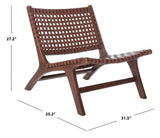 Safavieh Luna Accent Chair in Cognac and Brown ACH1002B 889048745681