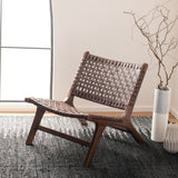 Safavieh Luna Accent Chair in Brown and Brown ACH1002C 889048745698