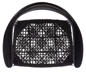 Juneau Leather Woven Accent Chair