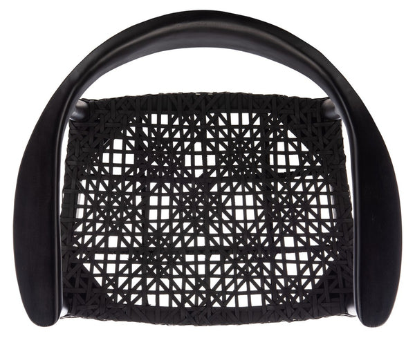 Juneau Leather Woven Accent Chair