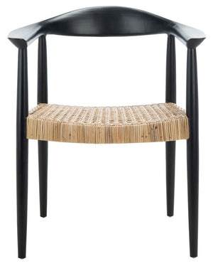 Eyre Rattan Peel Accent Chair Black Sungkai / Natural Rattan Peel Wood ACH1008A