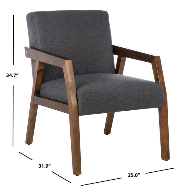 Olyvar Arm Chair Dark Grey Wood ACH4000B