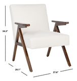 Emyr Arm Chair White Wood ACH4007B