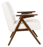 Emyr Arm Chair White Wood ACH4007B