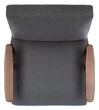 Emyr Arm Chair Dark Grey Wood ACH4007D