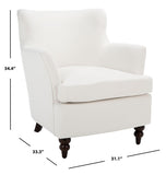 Levin Accent Chair White Wood ACH4008B