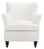 Levin Accent Chair White Wood ACH4008B