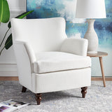 Levin Accent Chair White Wood ACH4008B