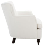 Levin Accent Chair White Wood ACH4008B