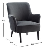 Arlyss Accent Chair Black Wood ACH4010C