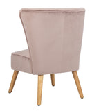 Safavieh June Mid Century Accent Chair Mauve Natural Wood ACH4500C