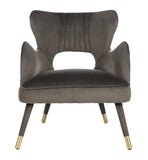 Safavieh Blair Wingback Accent Chair in Shale and Gold ACH4504A 889048634701