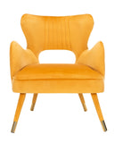 Safavieh Blair Wingback Accent Chair Marigold Wood ACH4504B