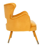 Safavieh Blair Wingback Accent Chair Marigold Wood ACH4504B