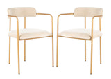 Safavieh - Set of 2 - Camille Side Chair Tan Gold ACH6201B-SET2 889048599208