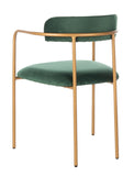 Safavieh - Set of 2 - Camille Side Chair Malachite Green Gold ACH6201C-SET2 889048599185